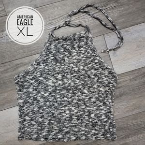 XL American Eagle Knit Halter Crop Top